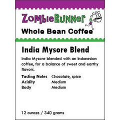 Whole Bean Coffee - India Mysore Blend (12 oz)