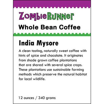 Whole Bean Coffee - India Mysore (12 oz)