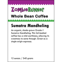 Whole Bean Coffee - Sumatra Mandheling (12 oz)