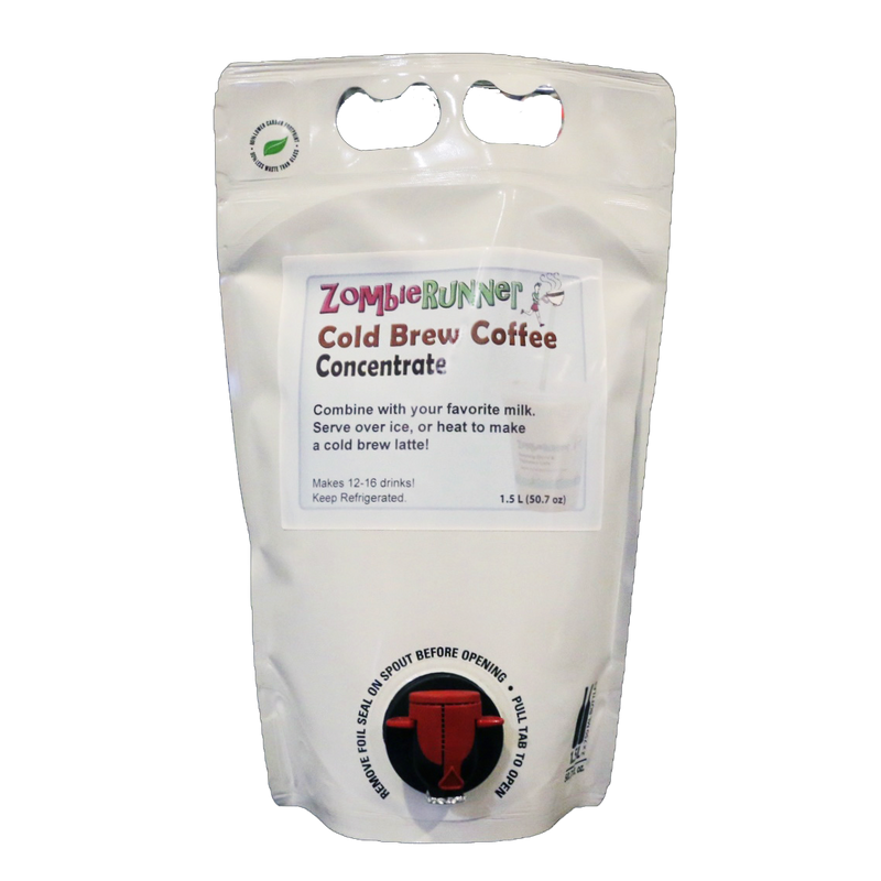 ZombieRunner Cold Brew Coffee Concentrate, 1.5L Pouch